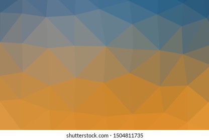 Light Blue, Yellow vector triangle mosaic texture. A vague abstract illustration with gradient. Triangular pattern for your business design.