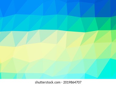 Light Blue, Yellow vector triangle mosaic texture. Triangular geometric sample with gradient.  Template for a cell phone background.