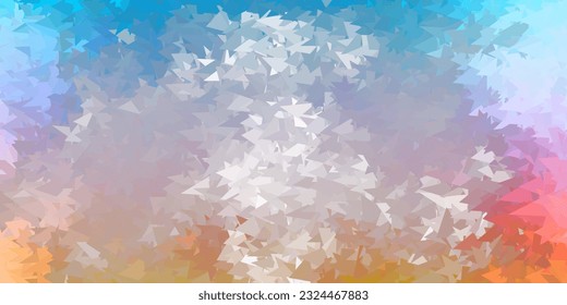 Patrón de mosaico de triángulo vectorial amarillo azul claro. Ilustración abstracta colorida con triángulos gradientes. Diseño moderno para tus aplicaciones.