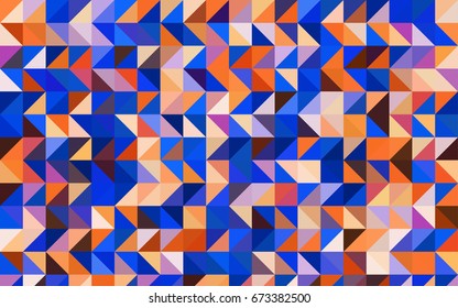 Light Blue, Yellow vector triangle mosaic pattern. A sample with polygonal shapes. The best triangular design for your business.