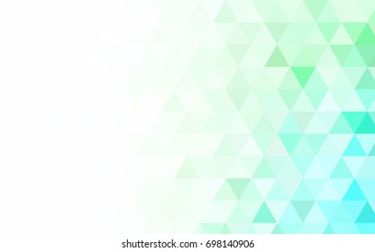 Light Blue, Yellow vector triangle mosaic background. Triangular geometric sample with gradient.  The best triangular design for your business.