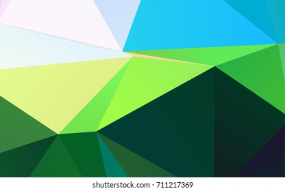 Light Blue, Yellow vector triangle mosaic template. A sample with polygonal shapes. A completely new design for your business.