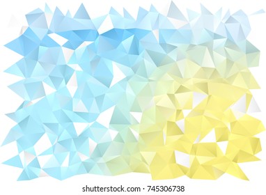 Light Blue, Yellow vector triangle mosaic background. Creative illustration in halftone style with gradient. The textured pattern can be used for background.