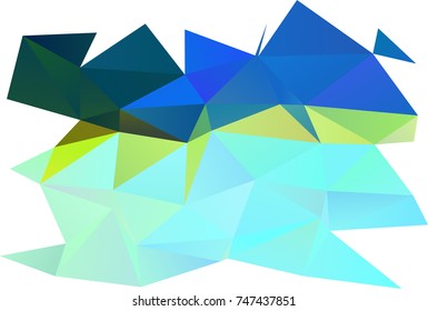 Light Blue, Yellow vector triangle mosaic template. Colorful illustration in abstract style with gradient. A new texture for your design.