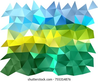 Light Blue, Yellow vector triangle mosaic pattern. A vague abstract illustration with gradient. The textured pattern can be used for background.