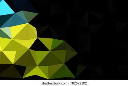 Light Blue, Yellow vector triangle mosaic background. Shining illustration, which consist of triangles. A completely new template for your business design.