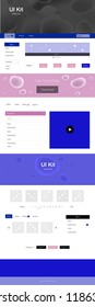 Light Blue, Yellow vector ui ux kit with lines, ovals. Glitter abstract illustration with blurred bubble shapes.. This sample is for your landing page.