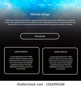 Light Blue, Yellow vector ui ux kit with space stars. Modern Style guide with colorful gradient sky in its header. This sample is for your website.