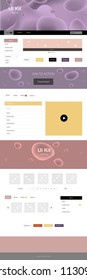 Light Blue, Yellow vector web ui kit with lamp shapes. Glitter abstract illustration with blurred bubble shapes.. This sample is for your landing page.