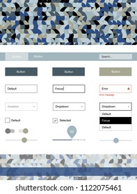Light Blue, Yellow vector wireframe kit with dots. Simple Material Design Kit with colorful dots in header. Modern template for your landing page.