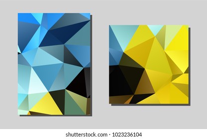 Light Blue, Yellowvector background for presentations. Beautiful colored sample in A4 size. Pattern can be used as a template for calendars.