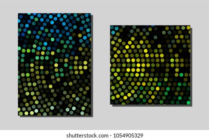 Light Blue, Yellowvector brochure for ui, ux design. Beautiful colored sample in A4 size. Pattern can be used as a template for calendars.