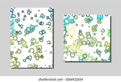 Light Blue, Yellowvector brochure for ui, ux design. Booklet with textbox on colorful abstract background. Completely new template for your brand book.