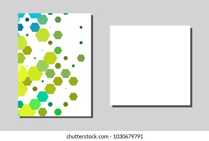 Light Blue, Yellowvector cover for Envelopes. Glitter abstract design concept with text box. New design for a poster, banner of your website.