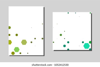 Light Blue, Yellowvector cover for Envelopes. Glitter abstract design concept with text box. New design for a poster, banner of your website.