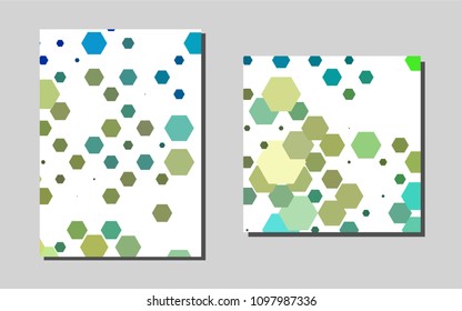 Light Blue, Yellowvector cover for Envelopes. Blurred decorative design in abstract style with textbox. New design for a poster, banner of your website.