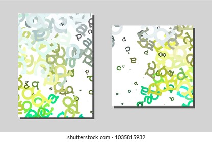 Light Blue, Yellowvector layout for Leaflets. Glitter abstract design concept with text box. Pattern for ads, leaflets, labels of your business.