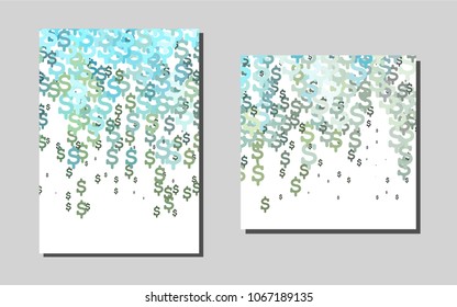 Light Blue, Yellowvector template for landing pages. Blurred decorative design in abstract style with textbox. Completely new template for your brand book.
