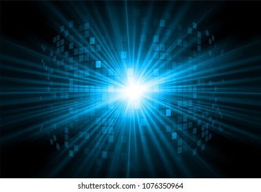 Light blue zoom abstract background