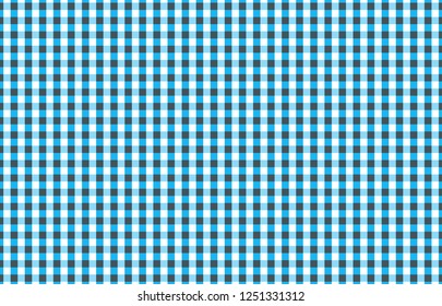 Light blue,black and white gingham pattern teblechloth.Vector illustration.EPS-10