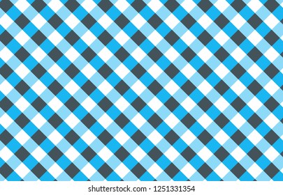 Light blue,black and white gingham pattern teblechloth.Vector illustration.EPS-10