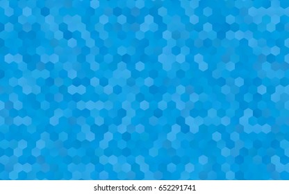 Light blues vector polygonal illustration, which consist of hexagons. Hexagonal pattern for your business design. Geometric background in Origami style with gradient. 