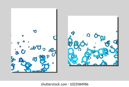 Light BLUEvector background for presentations. Abstract booklet on colored background with gradient. New design for a poster, banner of your website.