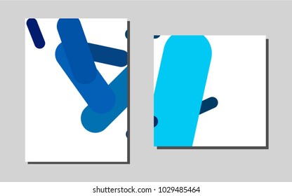 Light BLUEvector background for presentations. Abstract booklet on colored background with gradient. Completely new template for your brand book.