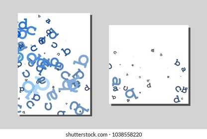 Light BLUEvector background for presentations. Abstract booklet on colored background with gradient. Pattern for ads, leaflets, labels of your business.