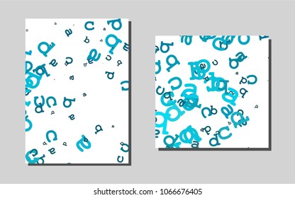 Light BLUEvector background for presentations. Abstract booklet on colored background with gradient. Beautiful design for cover of notepads.