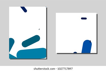 Light BLUEvector background for presentations. Beautiful colored sample in A4 size. Beautiful design for cover of notepads.