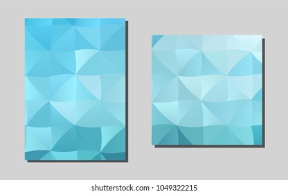 Light BLUEvector background for presentations. Beautiful colored sample in A4 size. Beautiful design for cover of notepads.