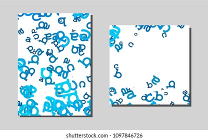 Light BLUEvector background for presentations. Beautiful colored sample in A4 size. Pattern for ads, leaflets, labels of your business.