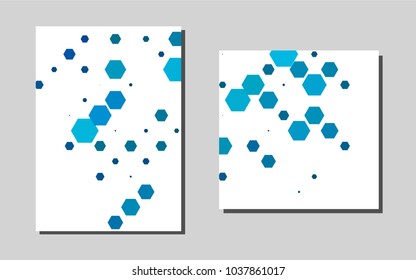 Light BLUEvector background for presentations. Booklet with textbox on colorful abstract background. Pattern for ads, leaflets, labels of your business.