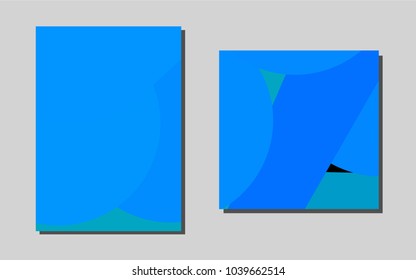 Light BLUEvector background for presentations. Booklet with textbox on colorful abstract background. Beautiful design for cover of notepads.