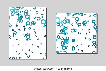 Light BLUEvector background for presentations. Booklet with textbox on colorful abstract background. Pattern for beautiful business cards, folders.