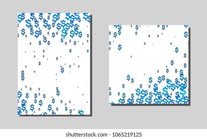 Light BLUEvector background for presentations. Booklet with textbox on colorful abstract background. Pattern can be used as a template for calendars.