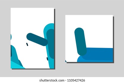 Light BLUEvector background for presentations. Booklet with textbox on colorful abstract background. Pattern can be used as a template for calendars.