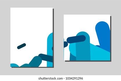 Light BLUEvector background for presentations. Glitter abstract design concept with text box. Pattern can be used as a template for calendars.
