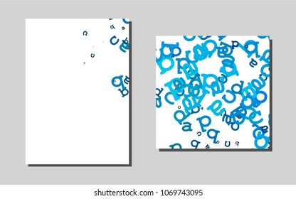Light BLUEvector background for presentations. Glitter abstract design concept with text box. Completely new template for your brand book.