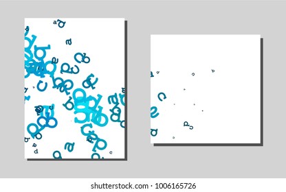 Light BLUEvector banner for websites. Abstract booklet on colored background with gradient. Pattern for beautiful business cards, folders.