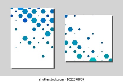 Light BLUEvector banner for websites. Booklet with textbox on colorful abstract background. Beautiful design for cover of notepads.