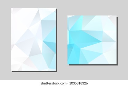 Light BLUEvector banner for websites. Booklet with textbox on colorful abstract background. Completely new template for your brand book.