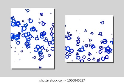 Light BLUEvector banner for websites. Booklet with textbox on colorful abstract background. Pattern for beautiful business cards, folders.