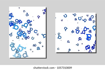 Light BLUEvector banner for websites. Glitter abstract design concept with text box. Beautiful design for cover of notepads.
