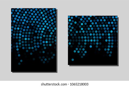 Light BLUEvector banner for websites. Glitter abstract design concept with text box. Beautiful design for cover of notepads.