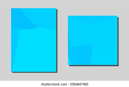Light BLUEvector brochure for ui, ux design. Glitter abstract design concept with text box. Beautiful design for cover of notepads.
