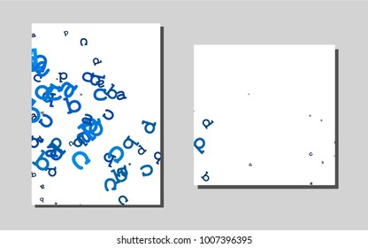 Light BLUEvector brochure for ui, ux design. Blurred decorative design in abstract style with textbox. Beautiful design for cover of notepads.