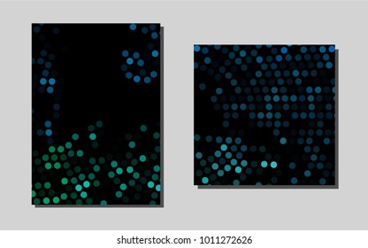 Light BLUEvector brochure for ui, ux design. Beautiful colored sample in A4 size. Pattern for beautiful business cards, folders.
