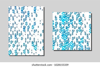Light BLUEvector brochure for ui, ux design. Abstract booklet on colored background with gradient. Beautiful design for cover of notepads.